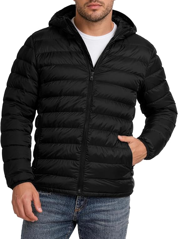 wantdo Men's Winter Down Jacket Warm Puffer Coats Waterproof Coat with Hood