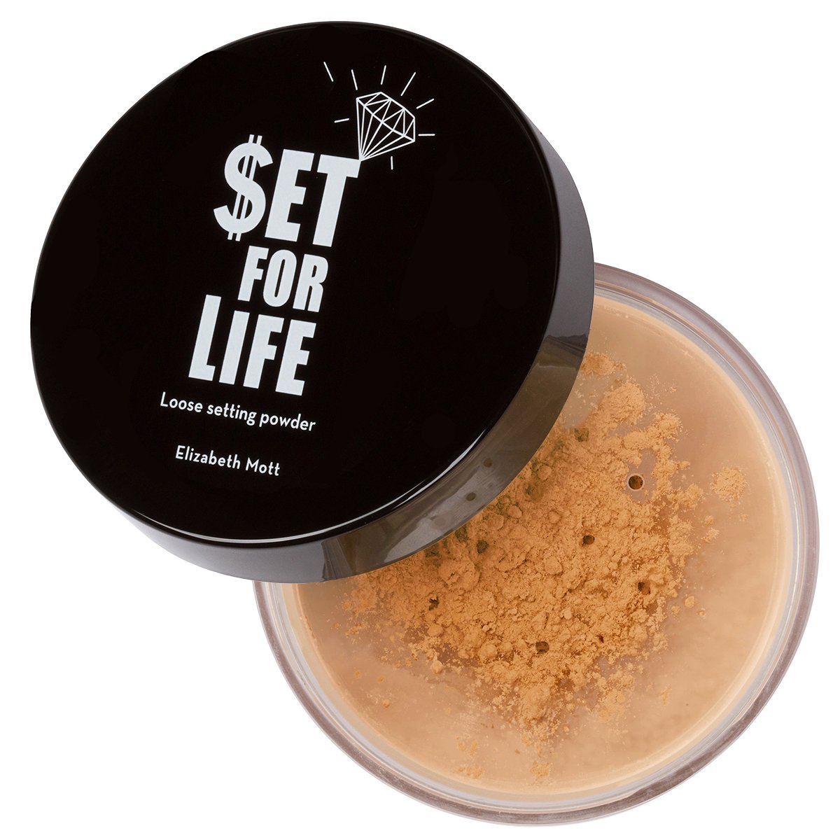 Matte Loose Face Setting Powder: Oil & Shine Control Makeup & Finishing Beauty Powder for Medium & Dark Skin Tones - Flash Friendly Set for Life Compact Facial Powder by Elizabeth Mott - 15 Grams