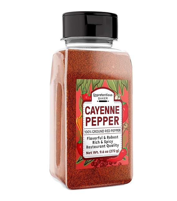 Unpretentious Ground Cayenne Pepper, Pure & Natural, Fresh, Gluten-Free (9.6 Ounce)