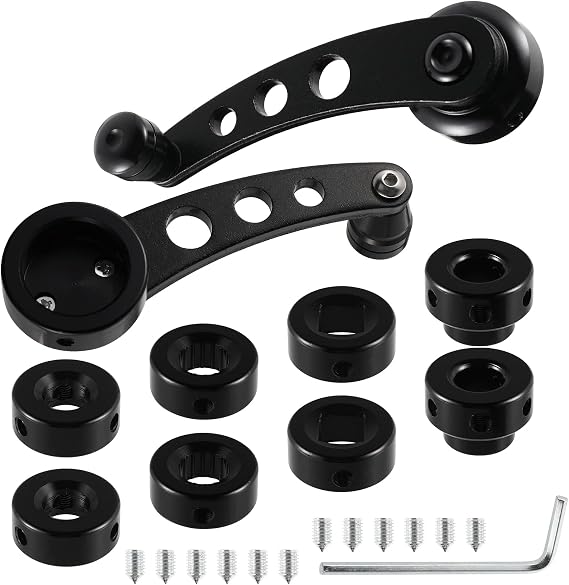 BESPORTBLE Window Crank Handle Aluminum Universal Car Wagon Door Window Crank Handle Winder Car Door Accessories (Black)