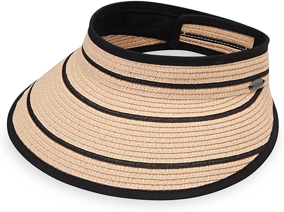 Wallaroo Womens Savannah Sun Visor - Petite (Small) or Medium, Wide Brim, Packable and Adjustable Sizing