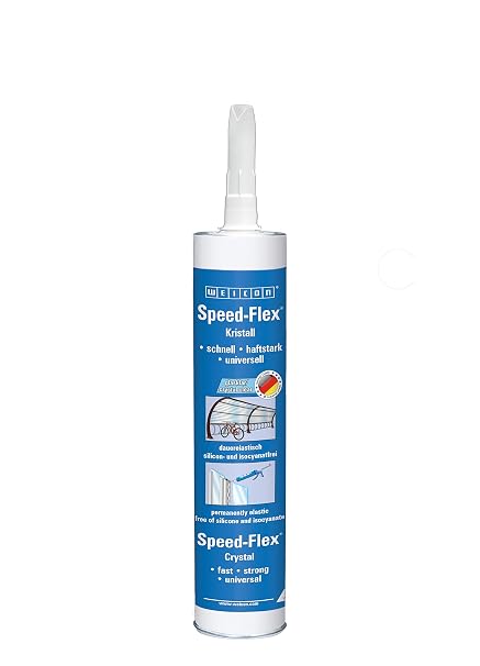 WEICON Speed Flex Power-Adhesive | 310 ml | | MS-Polymer | Adhesive & sealant for fastenings | Replace Screws, pegs, Rivets etc. | Highly Pasty (Crystal/Transparent, 310 ml)
