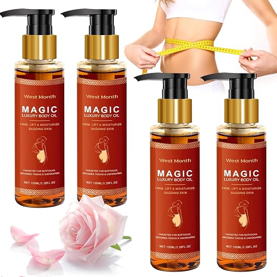 4 PCS Magic Luxury Body Oil for Women,Firming Body Lotion