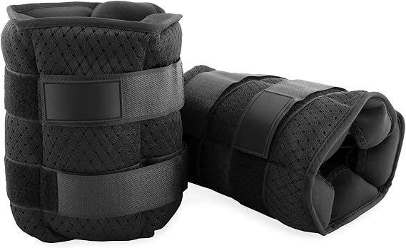 Adjustable ankle and wrist weights, 10 lbs each (1 pair, 20 lbs total) for women and men, with secure straps for walking, running, aerobics, and