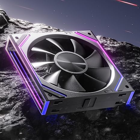 Asiahorse Dawn 120mm Case Fan, ARGB PWM 1850RPM/71CFM Airflow, Forward & Reverse Blade Design, Low Noise, Precision HDB Bearings High Performance UNI PC Fan Modular Daisy Chain