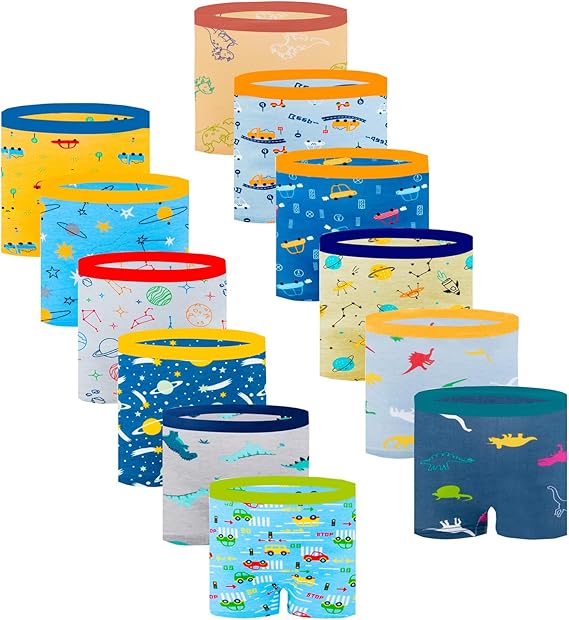 Boys Boxer Shorts, 12 Pack Toddler Underwear