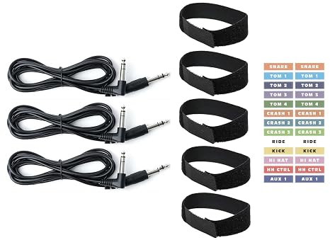Silverline 3 Cable Connection Kit for Roland SPD-SX (Original) Sampling Pad Drum Triggers