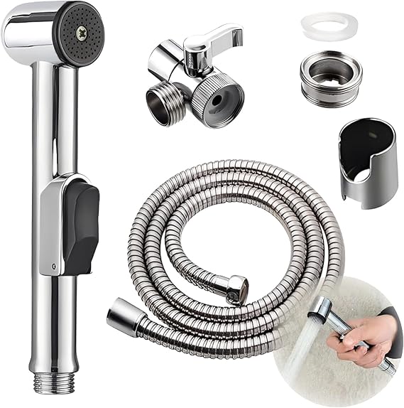 Handheld Bidet Sprayer Kit Stainless Steel Shattaf Muslim Toilet Shower