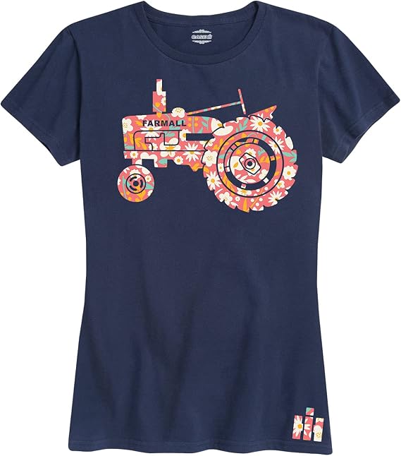 Case IH Floral Farmall Tractor - Women's Short Sleeve Graphic T-Shirt