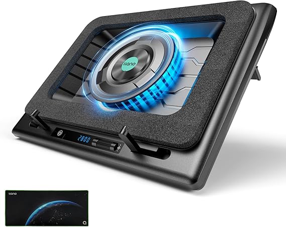 llano Gaming Laptop Cooler, V12 Laptop Cooling Pad Stand