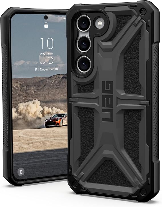 URBAN ARMOR GEAR UAG Designed for Samsung Galaxy S23 Case 6.1" Monarch Silver - Rugged Heavy Duty Shockproof Impact Resistant Protective Cover
