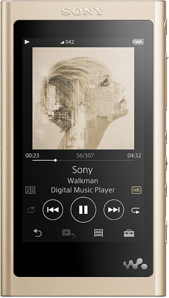 Sony NW-A55L 16GB Walkman Hi-Res Portable Digital Music Player with Touch Screen, S-Master HX and DSEE-HX - Gold