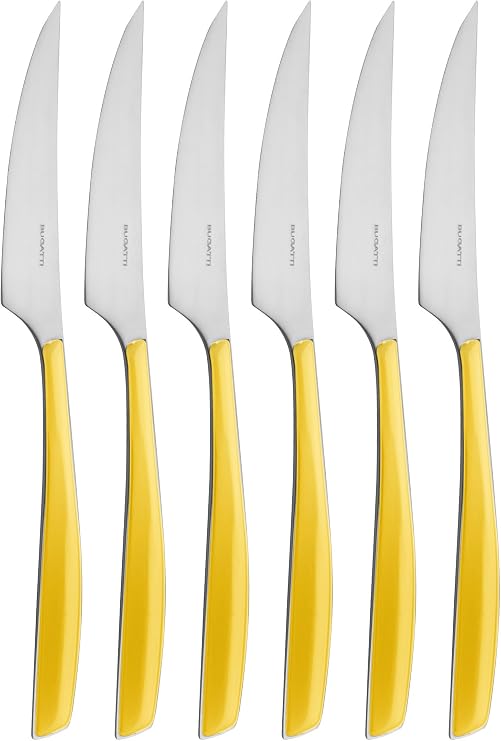 BUGATTI - Set 6 Coltello Frutta Glamour Gialloin Scatola