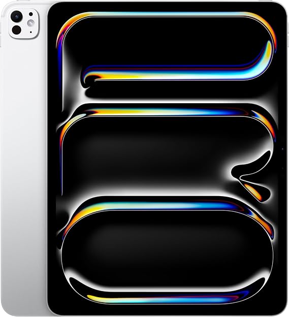Apple iPad Pro 13-Inch (M4): Built for Apple Intelligence, Ultra Retina XDR Display, 1TB, 12MP Front/Back Camera, LiDAR Scanner, Wi-Fi 6E, Face ID, All-Day Battery Life Silver