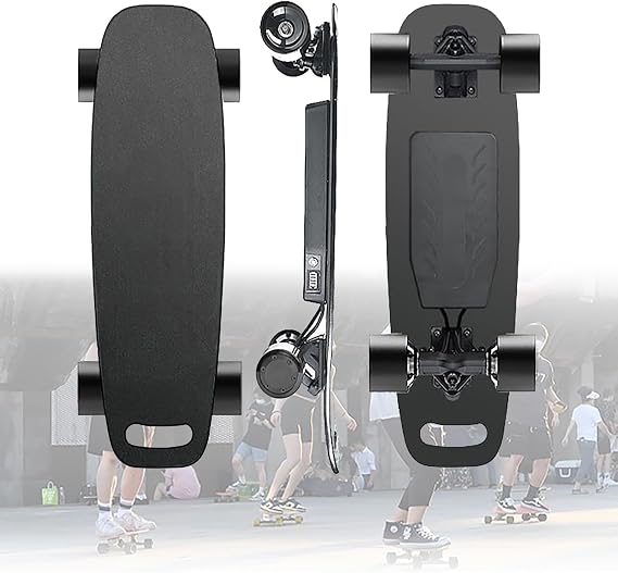 Electric Skateboards for Adults Longboard Offroad with 4 Speed Remote Control, Lightweight Carry Handle, 350-700w Brushless Motor, 20-35km Top Speed, Professional Mountain Board DualDrive-15km