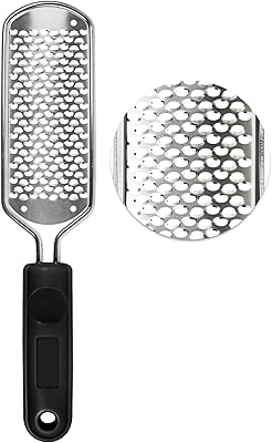 OWIIZI Foot File Pedicure Foot Scrubber for Callus Remover, Stainless Steel Foot Exfoliator Grater Feet Rasp Scraper Hard Cracked Dead Skin Removers for Wet and Dry Foot