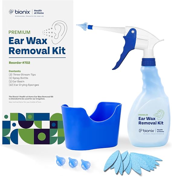 Bionix - Ear Wax Removal Kit, Helps Remove Wax Buildup, For Safe Earwax Removal, Comfortable, Convenient & Easy-To-Use, Ideal for Healthcare Consumers, Flexible (17 Piece Kit)