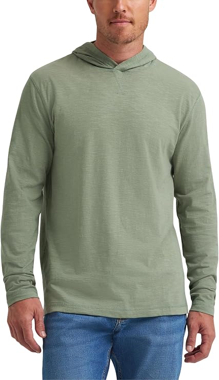 Wrangler Authentics Men's Long Sleeve Hooded Pullover Shirt