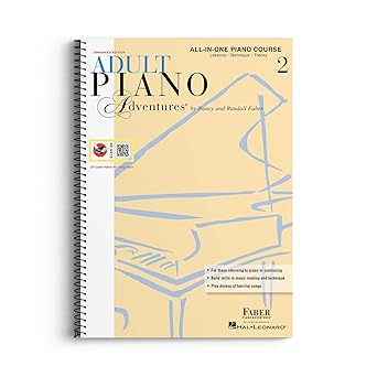 Adult Piano Adventures: All-in-One Piano Course - Book 2 | Early Intermediate Piano Method with Online Audio | Songbook with Sheet Music and Theory for Adults | Faber Piano Book for Chord Playing