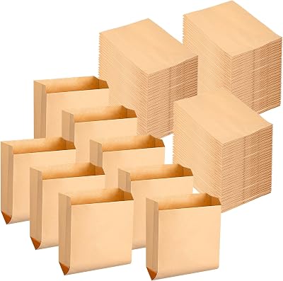 Waxed Kraft Feminine Hygiene Liner Bag, Business Restroom Bathroom Personal Dispensers 7.5 x 10 Waste Receptacle Paper Liners, Sanitary Napkin Disposal Bags, Kraft Bag 100 Pcs