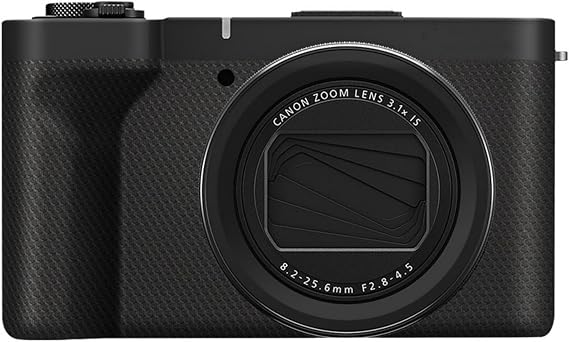 Anti-Scratch Camera Body Cover Sticker Protector for Canon PowerShot V1, V1 Camera Protection Decorative Stickers, Anti-Slide Grip Holder Skin Guard Shield - Black