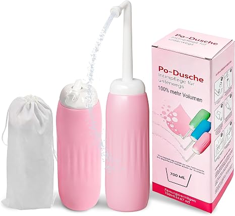 Foldable Bum Shower 700ml - Portable Intimate Shower - Portable Bidet for Travel