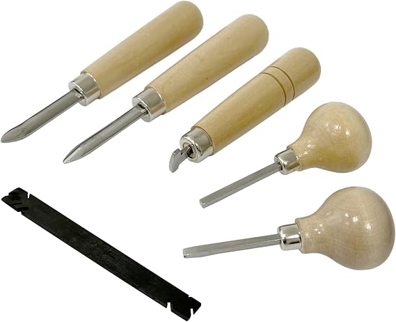6 Bezel Set : Jewellers Stone Setting Claw Bezel Prong Lifter Pusher Roller Burnisher Tool (220)