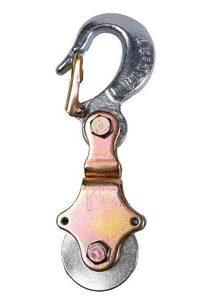 Hi-Gear Wire Rope Pulley Block 1 Ton (2,200 LBS) Working Capacity, Swivel Eye, Hoist Hook, Snatch Block Anodized, Compatible Rope Size Up to 5/16".