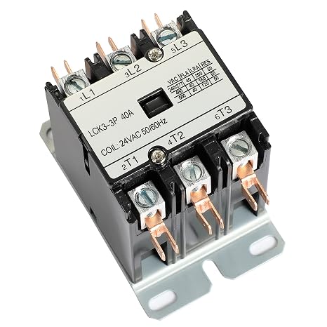 3 Pole 40 Amp 24 VAC Coil Air Conditioner Contactor