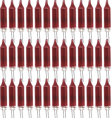 EBaokuup 100pcs Mini Christmas Replacement Light Bulbs - Red 2.5 Volt Replacement Christmas Lights - Tree Replacement Light Bulbs for New Year Valentines Day Decorative