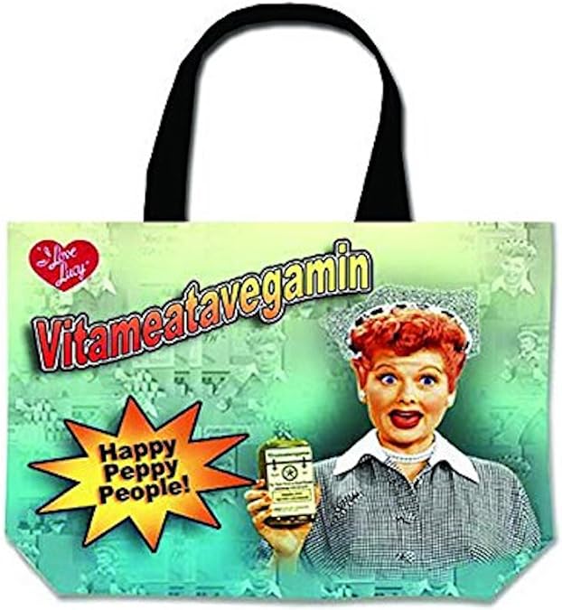 Midsouth Products I Love Lucy Large Tote Bag Vitameatavegamin