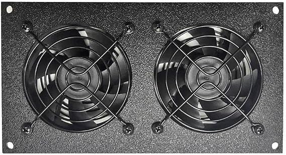Coolerguys Programmable Thermostat Cooling Kits for Cabinets, AV, and Components (Metal, Dual 80mm)