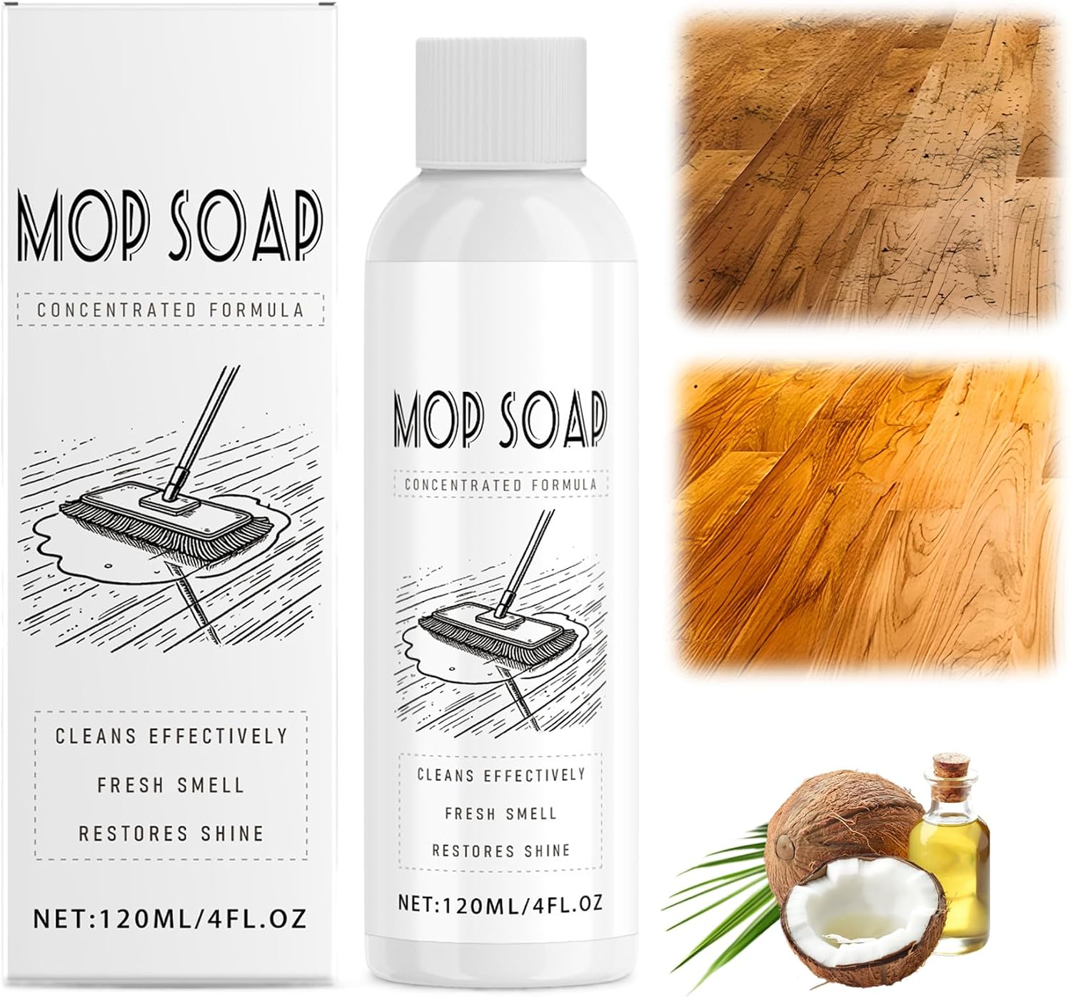 Mop Soap for Floor Cleaning, 2025 New Highly Scented Mop Soap, Multi-purpose Mop Soap Household Supplies Cleaner for Home, Kitchen, Floor, Bathroom, 120ml 1