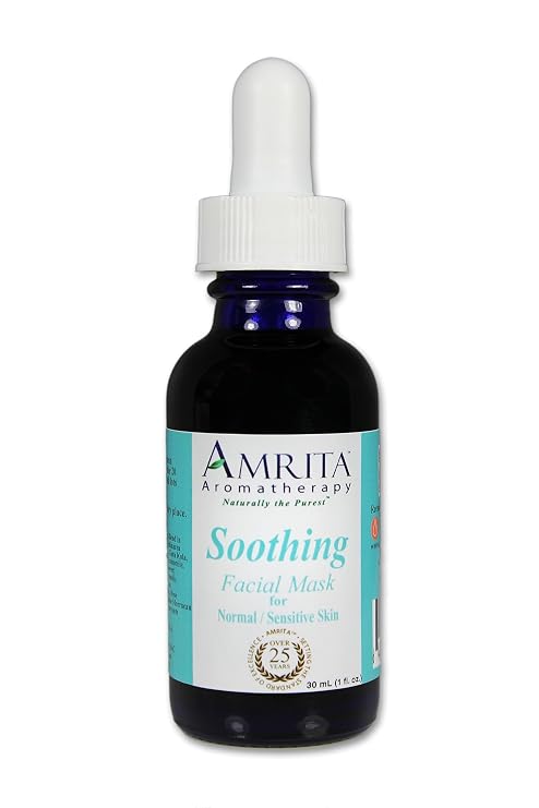 AMRITA Aromatherapy Soothing Facial Mask (For Sensitive to Normal Skin) - Blended with Premium Therapeutic Quality Essential Oils - SIZE: 30ML