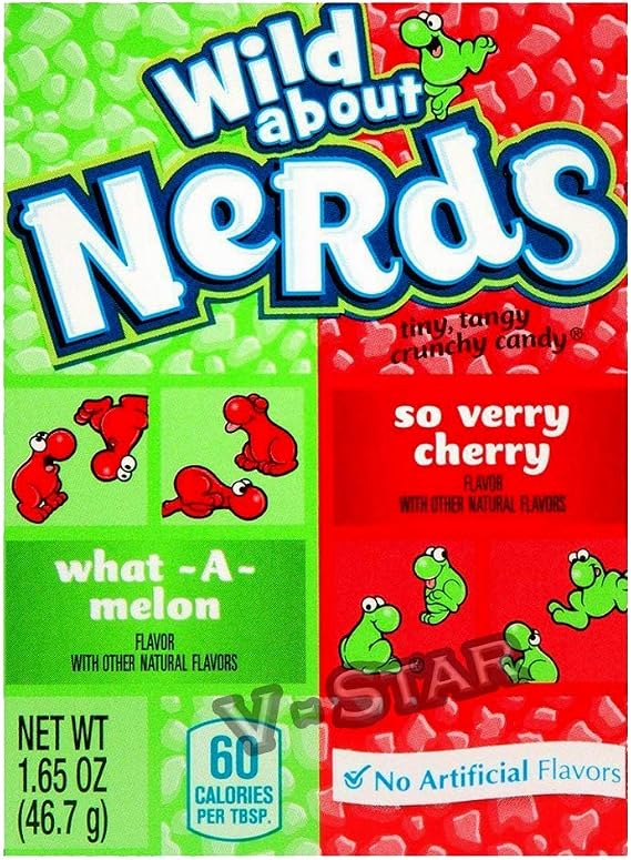 WONKA Nerds - American Candy - Retro Sweets (Watermelon & Cherry (46.7g))