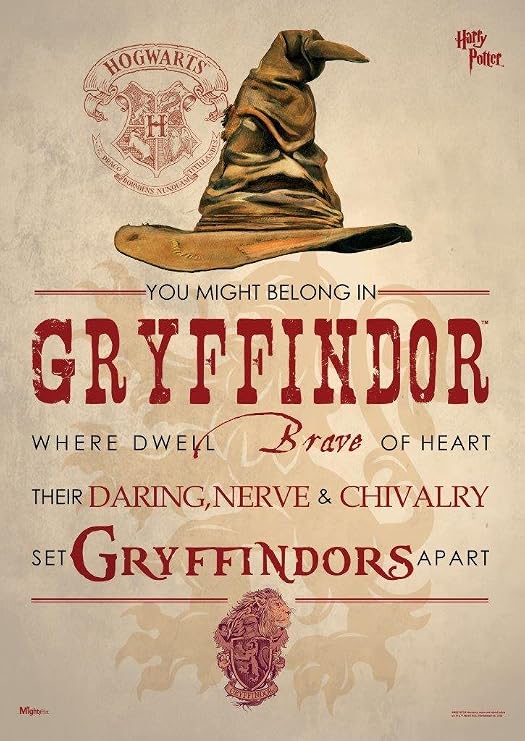 Film Cells MP17240182 Harry Potter Sorting Hat Gryffindor Mighty Print Wall Art