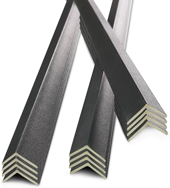 Wall Corner Protector,12 PCS Wood Grain Corner Trim Decorative Strips,Black