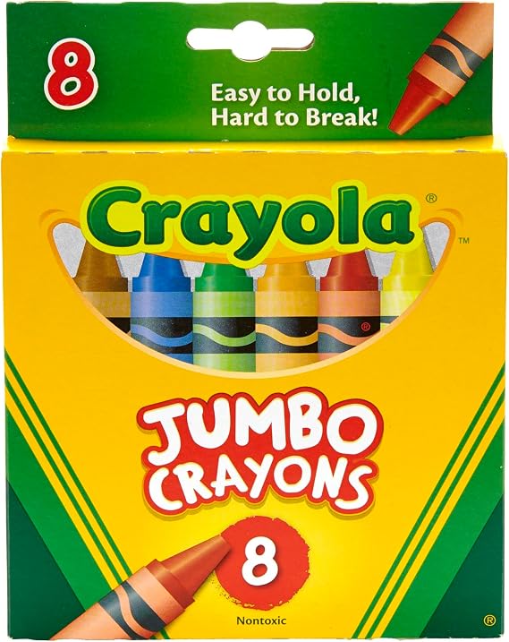 Crayola Jumbo Crayons, 8 Toddler Crayons, Assorted Colors