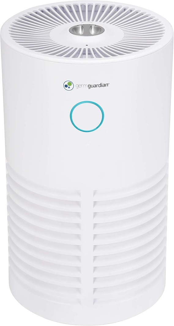 GermGuardian Air Purifier for Home 360 HEPA Filter, for Wildfire Smoke, Pet Dander, Pollen, Odors, Large Rooms Up To 728 Sq. Ft., Removes 99.97% Pollutants, UV-C Light, 15", White, AC4711W