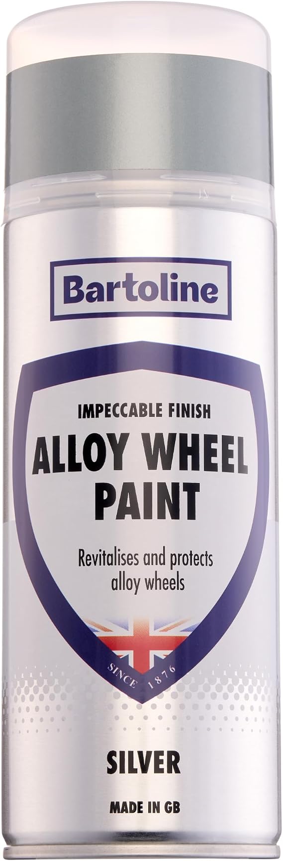 Bartoline Alloy Wheel Paint Spray, Silver, 13.5 oz - Gloss Finish Wheel Refurbishment Paint Scratch, Chip & UV Resistant - 400 ml