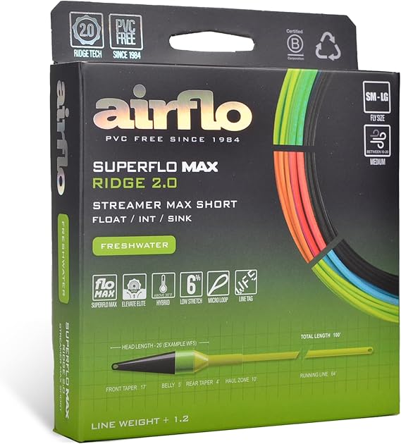 Airflo Superflo Max Ridge 2.0 Streamer Max Short Fly Line