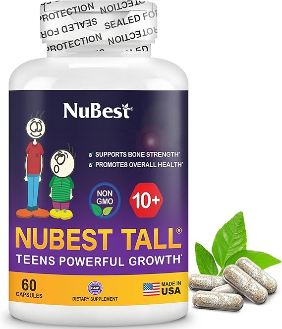 NuBest Tall for Age 10+ Supports Bone Growth, Brain Growth for Kids & Teens - 60 Count