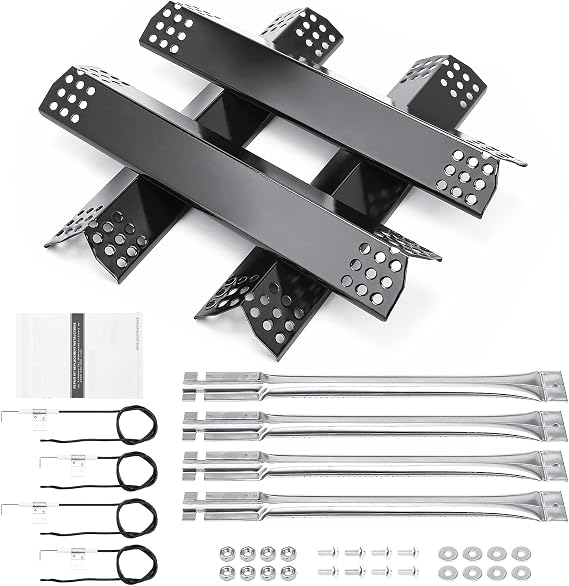Hisencn Grill Parts for Kitchen Aid 720-0954, 720-0954GA, 720-0733, 720-0733A, 720-0745D, 730-0733, 730-0733A, 730-0954GA, Heat Tent and Grill Burner Replacement Parts for Kitchen Aid 4 Burner Grill