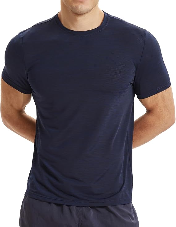 Men's Dry Fit T Shirts Lightweight Athletic Shirts for Men Moisture Wicking Running Workout Short Sleeve Gym Shirts 3XL Blue-b