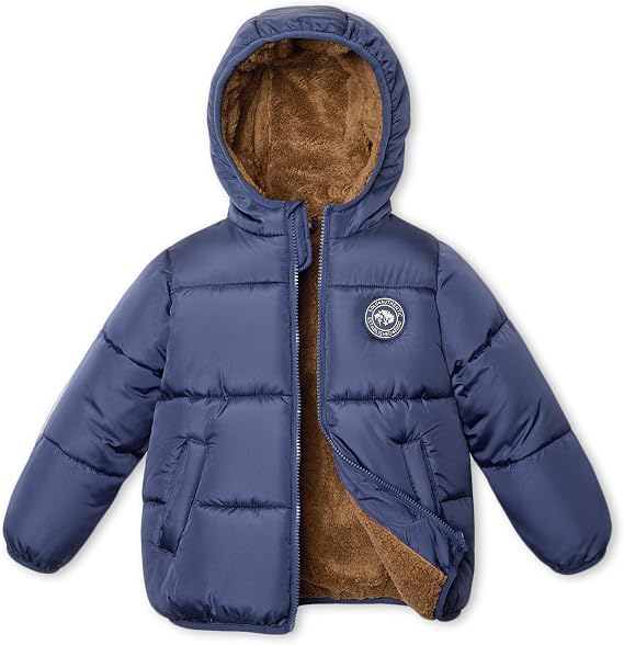 maoo garden Little Girls Boys Winter Jacket 4-7 Years Toddler Kids Puffer Fleece Lined Lightweight Water-Resistant Coat