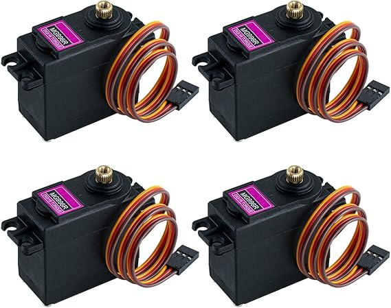Hosyond 4Pack MG996R 55g Digital RC Servo Motors High Torque Metal Gear Servo for RC Car Robot Boat Helicopter