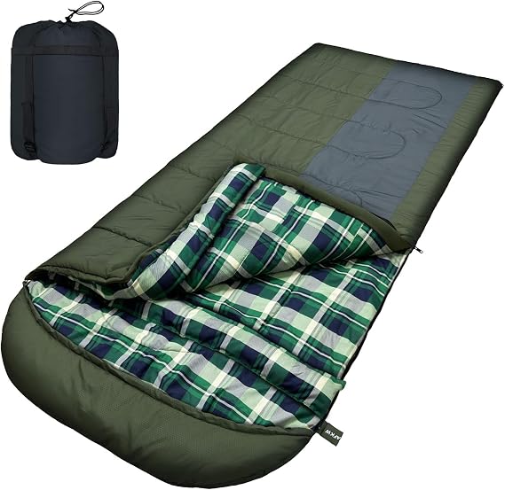 0 Degree Sleeping Bags Waterproof for Adults, Cold Weather Machine Washable Sleeping Bag with Compression Sack for 3-4 Season Camping Outdoor