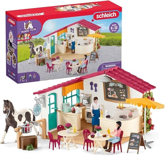 Schleich Horse Club - Rider Cafe, 97 Piece Playset with 1 x Horses, Collectible Animal Toys and Horse Riding Figurines for Children Ages 5+