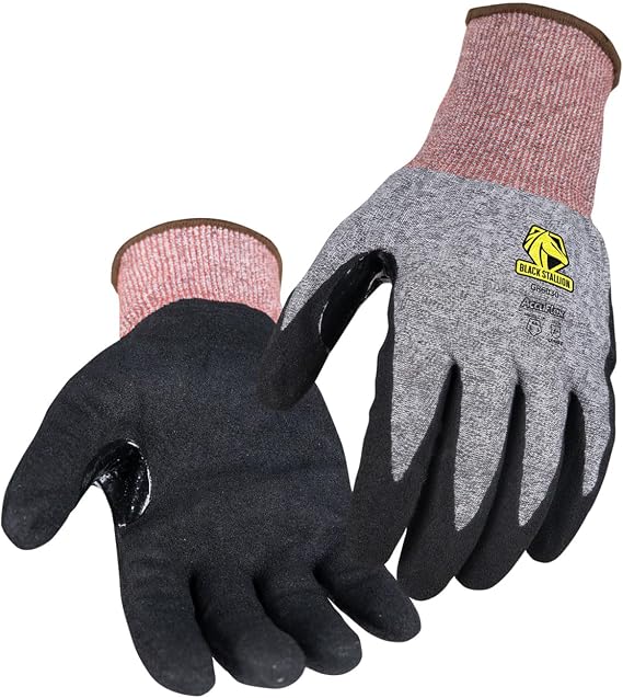 Black Stallion GR6030-GB AccuFlexTM A6 Cut-Resistant 18g Nitrile Knit Gloves, Medium