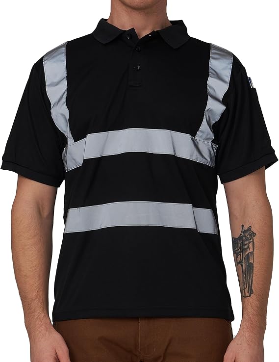 A-SAFETY Hi Vis Safety Daily Work Construction Yellow Orange Pink Blue Black Polo Shirts for Men for Women